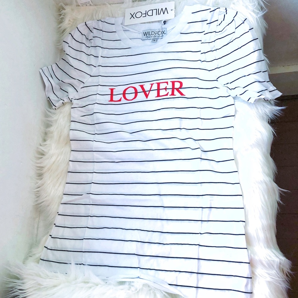 🆕 NWT Wildfox Lover Dia Tee Clean White Shirt NEW